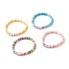 Love Word Acrylic Beads Stretch Bracelet BJEW-JB07328-1