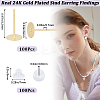 100Pcs 304 Stainless Steel Stud Earring Findings STAS-BBC0004-84-2