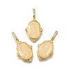 Natural Yellow Quartz Faceted Oval Pendants KK-F899-03D-G-1