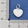 925 Sterling Silver Heart with Capital Letter Charms STER-S009-13V-S-3