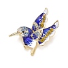 Bird Enamel Pin with Rhinestone JEWB-A004-18G-C-1