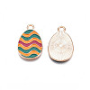 Alloy Enamel Pendants X-ENAM-S115-153-3