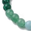 8mm Round Natural Tiger Eye & Topaz Jade & Golden Sheen Obsidian & Quartz Crystal & Green Aventurine & Amazonite BJEW-JB10624-01-3