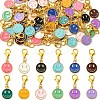 60Pcs 12 Colors Smiling Face Alloy Enamel Pendant Decoration HJEW-YW00046-1