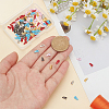 120Pcs 6 Colors 2-hole Alloy Horn Buttons FIND-FG0003-38-3