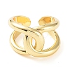 Brass Knot Open Cuff Rings for Women RJEW-D016-09G-2