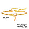 304 Stainless Steel Initial Charm Bracelets FS-WGD8E41-08-3