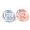 Transparent UV Plating Rainbow Iridescent Acrylic European Beads MACR-F076-02M-2