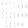 Unicraftale 20 Pairs Feather Dangle Leverback Earrings EJEW-UN0001-86-1