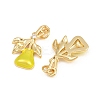 Brass Micro Pave Clear Cubic Zirconia Pendants KK-H267-004G-2