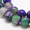 Natural Fire Crackle Agate Bead Strands G-K166-06F-10mm-09-3