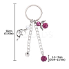 Glass Pearl & Alloy Keychian KEYC-YW00155-01-3
