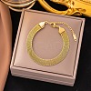 304 Stainless Steel Mesh Chains Bracelets for Women BJEW-G759-05G-1