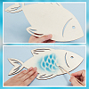 2Pcs Fish Unfinished Wood Cutouts Ornaments WOCR-WH0002-01-3