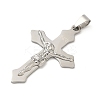 201 Stainless Steel Laser Cut Pendants STAS-P428-13P-01-2
