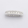 Oval Brass Micro Pave Cubic Zirconia Multi-Strand Links ZIRC-P004-27P-NR-1