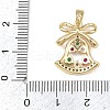 Christmas Brass Micro Pave Cubic Zirconia Pendants LS-KK-K413-02G-3