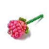 Glass Seed Beaded Rose Pendants PALLOY-MZ00461-03-4