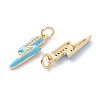 Brass Micro Pave Clear Cubic Zirconia Pendants LS-ZIRC-A019-12G-F-2