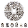 210Pcs 6 Styles Tibetan Style Alloy Spacer Beads FIND-HY0003-56-1