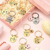 Alloy Enamel & 304 Stainless Steel Keychain KEYC-YW00094-01-4