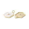 Brass Micro Pave Clear Cubic Zirconia Pendants ZIRC-Z019-44D-NR-3
