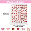 7 Sheets 7 Styles Valentine's Day Theme Paper Nail Art Sticker DIY-CJ0002-86-2