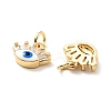 Eco-friendly Brass Micro Pave Clear Cubic Zirconia Pendants KK-D080-39G-2