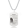 201 Stainless Steel To My Son Dog Tag Pendant Ball Chain Necklaces FS-WG527E6-06-1