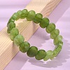 Oval Natural Malaysia Jade Beaded Stretch Bracelets G-P589-02A-06-3