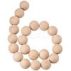 Round Unfinished Wood Beads WOOD-PH0008-11-4