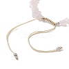 Natural Mixed Stone Chip Nylon Braided Beaded Bracelet Making AJEW-JB01296-4