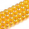 Electroplate Transparent Glass Beads Strands GLAA-T032-T6mm-AB11-1