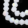 Imitation Jade Bicone Frosted Glass Bead Strands GLAA-F029-JM4mm-A06-3