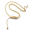 304 Stainless Steel Curved Tube Snake Chain Necklaces for Women NJEW-Z061-04G-01-4