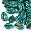 Spray Painted Natural Cowrie Shell Beads SSHEL-R047-03-A02-1