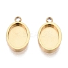 304 Stainless Steel Pendant Cabochon Component STAS-Q113-25A-G-1