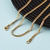 3MM 304 Stainless Steel Curb Chain Necklaces NJEW-P338-03G-3