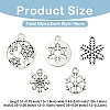 50Pcs 5 Styles Tibetan Style Alloy Charms FIND-YW0010-23-2
