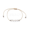 3Pcs 3 Style Natural Quartz Crystal Braided Bead Bracelets Set BJEW-JB09334-09-3