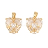 Brass Micro Pave Cubic Zirconia Pendants KK-I475-03G-01-1