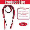 Two Tone Graduation Ribbon Leis FIND-WH0423-78E-2