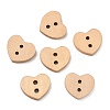 Lovely 2-hole Basic Sewing Button in Heart Shape NNA0Z9E-2