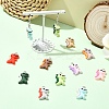 20Pcs 10 Colors Opaque Resin Pendants RESI-YW0004-42-5