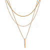 Alloy 3 Layer Necklaces for Women WG9523E-01-5