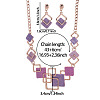 Rhombus Zinc Alloy Enamel Pendant Necklaces & Stud Dangle Earrings Sets WG3ED7E-05-2