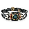 12 Constellations PU Leather Multi-strand Bracelets WGFD09F-11-2
