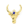 Eco-friendly Rack Plating Brass Enamel Pendants KK-F843-21G-1