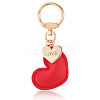 1Pc Imitation Leather Heart Keychain KEYC-CL0001-14D-7