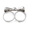 Brass Open Cuff Rings RJEW-K266-17P-3